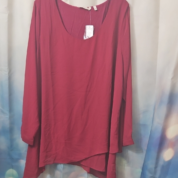 Soft Surroundings Tops - Soft Surroundings With Shear Button Sleeves Tunic - Rose Layering